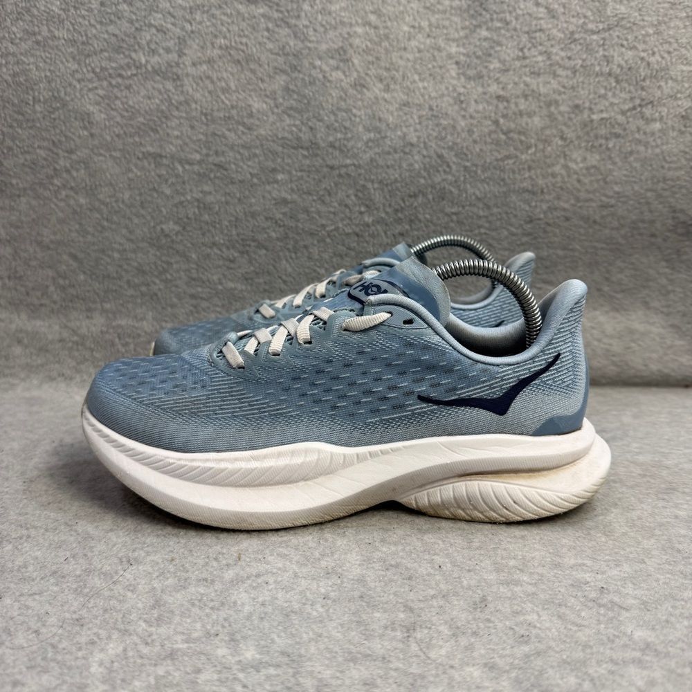 Hoka One One Womens Shoes Size 6 Mach 6 Blue White Running Sneakers 1164033 DLW